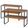NEX Kitchen Cabinet and Counter Shelf Organizer Stackable Expandable Set of 4 Black and Rustic Brown 77 x 156 x 62