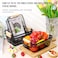 Dualshine 6Pack Black Wire Basket with Wooden Handle Storage Bins for Pantry Metal Mesh Basket for Kitchen Organization Snack Organizer for Home Cabinet Closet Bathroom Fridge Fruit Makeup and Office