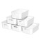 Asking 6Pack Plastic Storage Bins Kitchen Pantry Organization Bin White