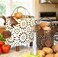 GIFTME 5 Farmhouse Metal Small Storage Basket Set For Kitchen or Bathroom Pig Decor 2 Count Stackable Small Basket with Handle