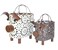 GIFTME 5 Farmhouse Metal Small Storage Basket Set For Kitchen or Bathroom Pig Decor 2 Count Stackable Small Basket with Handle