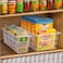 GEDLIRE 152 Metal Wire Baskets for Organizing 6 Pack Household Pantry Storage Freezer Organizer Bins with Handles Freezer Baskets for Upright Freezer Refrigerators Kitchen Cabinets White