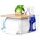 iCASA Trash Bag Dispenser Holder 2 in 1 Acrylic Under Sink Organizer Garbage Bags Container with Bamboo Lid Holds up to 100 Count 133033 Gallon Bag Roll for Kitchen Pantry Laundry Room Storage