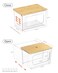 iCASA Trash Bag Dispenser Holder 2 in 1 Acrylic Under Sink Organizer Garbage Bags Container with Bamboo Lid Holds up to 100 Count 133033 Gallon Bag Roll for Kitchen Pantry Laundry Room Storage
