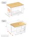 iCASA Trash Bag Dispenser Holder 2 in 1 Acrylic Under Sink Organizer Garbage Bags Container with Bamboo Lid Holds up to 100 Count 133033 Gallon Bag Roll for Kitchen Pantry Laundry Room Storage