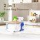 iCASA Trash Bag Dispenser Holder 2 in 1 Acrylic Under Sink Organizer Garbage Bags Container with Bamboo Lid Holds up to 100 Count 133033 Gallon Bag Roll for Kitchen Pantry Laundry Room Storage