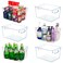 Joymeezo Clear Plastic Storage Bins6 Pack Large Pantry Organizers and Storage Containers for Kitchen Bathroom UnderSink Office Closet Garage Freezer and Snack