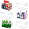 Joymeezo Clear Plastic Storage Bins6 Pack Large Pantry Organizers and Storage Containers for Kitchen Bathroom UnderSink Office Closet Garage Freezer and Snack