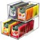 KAIDELI 4 Pack Tea Bag Drawers Organizer Clear Plastic Stackable Tea Organizers and Storage Portable Tea Bag Holder 65 x 4 x 3 for Kitchen Pantry Organizer