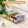 KAIDELI 4 Pack Tea Bag Drawers Organizer Clear Plastic Stackable Tea Organizers and Storage Portable Tea Bag Holder 65 x 4 x 3 for Kitchen Pantry Organizer