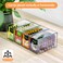 KAIDELI 4 Pack Tea Bag Drawers Organizer Clear Plastic Stackable Tea Organizers and Storage Portable Tea Bag Holder 65 x 4 x 3 for Kitchen Pantry Organizer