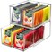 KAIDELI 4 Pack Tea Bag Drawers Organizer Clear Plastic Stackable Tea Organizers and Storage Portable Tea Bag Holder 65 x 4 x 3 for Kitchen Pantry Organizer