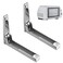 Krbnk Microwave Mount Folding Shelf Brackets Foldable Retractable Adjustable Microwave Oven Wall Mount Suitable for Use in Home Kitchens Saving Space Silver