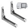 Krbnk Microwave Mount Folding Shelf Brackets Foldable Retractable Adjustable Microwave Oven Wall Mount Suitable for Use in Home Kitchens Saving Space Silver