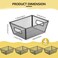 Maxdot 4 Pcs Wire Storage Basket with Handle Metal Baskets Wire Mesh Pantry Organizers for Cabinet Kitchen Laundry Bathroom Makeup Snacks ContainersBlack