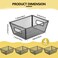 Maxdot 4 Pcs Wire Storage Basket with Handle Metal Baskets Wire Mesh Pantry Organizers for Cabinet Kitchen Laundry Bathroom Makeup Snacks ContainersBlack