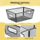 Maxdot 4 Pcs Wire Storage Basket with Handle Metal Baskets Wire Mesh Pantry Organizers for Cabinet Kitchen Laundry Bathroom Makeup Snacks ContainersBlack