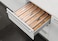 MELDEVO 2 in 1 Wrap Dispenser with Cutter and Labels Plastic Wrap Aluminum Foil and Wax Paper Dispenser for Kitchen Drawer Bamboo Roll Organizer Holder Compatible with 12 Roll