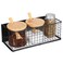 OUNONA Wire Mesh Magnetic Storage Basket Trash Container Desk Tray Office Organizer for Refrigerator Microwave Oven Magnetic Surface Kitchen Office Black