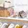 primebox Plastic Food Storage Clear Container 2 Pack Bin with Handles for Organizing Kitchen Pantry Refrigerator Freezer Pantry Cabinet Closet Bathroom Stackable 10x4x3