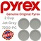 Pyrex 7200PC 2Cup Jet Gray Food Storage Replacement Lid 4Pack Made in USA