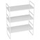 Slideep Expandable Cabinet Shelf Organizer RackLarge Kitchen Cabinet Organizer Stackable Counter Shelf Organizer large Expandable Shelves Counter Pantry Storage Organization White 3 pack