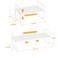 Slideep Expandable Cabinet Shelf Organizer RackLarge Kitchen Cabinet Organizer Stackable Counter Shelf Organizer large Expandable Shelves Counter Pantry Storage Organization White 3 pack
