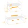 Slideep Expandable Cabinet Shelf Organizer RackLarge Kitchen Cabinet Organizer Stackable Counter Shelf Organizer large Expandable Shelves Counter Pantry Storage Organization White 3 pack