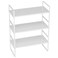 Slideep Expandable Cabinet Shelf Organizer RackLarge Kitchen Cabinet Organizer Stackable Counter Shelf Organizer large Expandable Shelves Counter Pantry Storage Organization White 3 pack