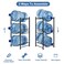 smusei 5 Gallon Water Bottle Jug Holder 3 Tier Heavy Duty Cooler Jug Storage Rack Detachable Bottle Organizer Shelf for Home Kitchen Office Space Save Black