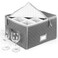 Stack Store Plus More Stemware Storage Case Holds 12 Wine Glasses or Crystal Glassware with Label Holders and Fully Padded Inside 16 x 13 x 10H Gray Hard Sides and Stackable