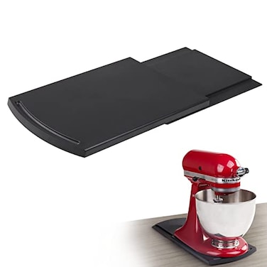 Bruvoalon Kitchen Appliance Sliding Tray Slider for Coffee Pot Coffee Maker Toaster KitchenAid Mixer Blenders and Air Fryer Coutertop with Rolling Wheels 1 Pack