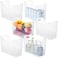Qunclay 6 Plastic Freezer Organizer Bins with Wheel Set Clear Tall Narrow Kitchen Pantry Organizer Snack Storage Containers for Office Refrigerator10 x 133 x 55 Inches