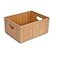 MobileVision Bamboo Storage Box 14x11x 65 Durable Bin w Handles Stackable For Toys Bedding Clothes Baby Essentials Arts Crafts Closet Office Shelf