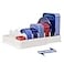SWOMMOLY Expandable Food Storage Container Lid Organizer Includes 6 Adjustable Dividers 30 Preprinted and Blank Writable Labels White