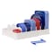 SWOMMOLY Expandable Food Storage Container Lid Organizer Includes 6 Adjustable Dividers 30 Preprinted and Blank Writable Labels White