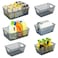 Neudeco Wire Storage Baskets 6 Pack Metal Mesh Organizers for Kitchen Laundry Garage Fridge Bathroom Gray
