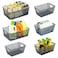 Neudeco Wire Storage Baskets 6 Pack Metal Mesh Organizers for Kitchen Laundry Garage Fridge Bathroom Gray