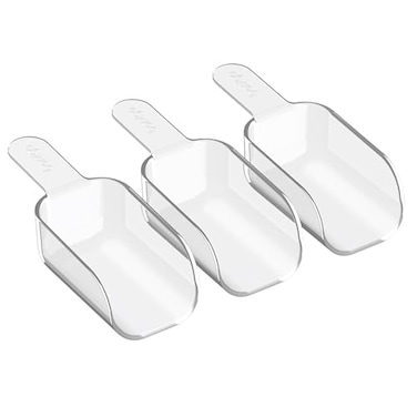 Bentgo Pantry 3Piece All Purpose Scoop Set 12 Cup 4 oz Spoon Clear Lightweight Ideal for Scooping Flour Sugar Coffee Candy More for Kitchen and Pantry Containers Clear