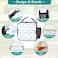 Blueangle Blue Ribbon Bow Lunch Box for Men Women Adults Small Lunch Bag for Office Work Picnic Reusable Portable Cooler Bag