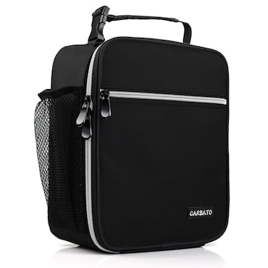 CARBATO Lunch Bag Durable Insulated Lunch Box Reusable Adults Tote Bag Lunch Bag Durable Reusable for Adults BlackWhite