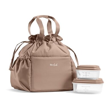 Fit & Fit Fresh Cromwell Cinch Lunch Bag for Women Insulated Lunch Box with Containers