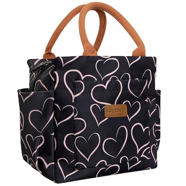Joymee Insulated Lunch Bag For Women Reusable Leakproof Love Heart