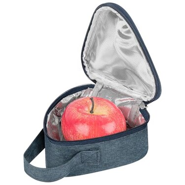 Linkidea Mini Reusable Snack Bags Leakproof Insulated Snacks Storage Bag for Fruit Compact Outdoors Lunch Box Navy Blue