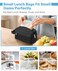 Neverwhy Small Insulated Snack Bag Lunch BoxCollapsible Reusable Small Lunch Bag with Snap Buckle Handle for Beach Travel PicnicBlack 5Can3L