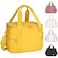 NOL Natural Organic Lifestyle Womens Nylon Lunch Cooler Cute Quilted Lunch Bag Large Leakproof Insulated Lunch Tote Bag for Work Picnic TravelEarthyellow