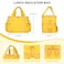NOL Natural Organic Lifestyle Womens Nylon Lunch Cooler Cute Quilted Lunch Bag Large Leakproof Insulated Lunch Tote Bag for Work Picnic TravelEarthyellow