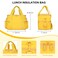 NOL Natural Organic Lifestyle Womens Nylon Lunch Cooler Cute Quilted Lunch Bag Large Leakproof Insulated Lunch Tote Bag for Work Picnic TravelEarthyellow