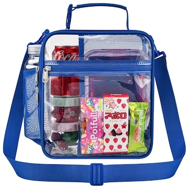 Oraben Stadium Approved Clear Lunch Bag with Adjustable Shoulder Strap MultiPurpose Lunch Bag Portable Lunch Bag Durable Clear Bag Clear Lunch Box for Men Women WorkSproting
