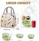 TIECHI Cute Lunch Bag for Women Insulated Lunch Bag for Men Leakproof Thermal Lunch Box Cool Bag for Work Picnic Outdoor Light Coffee